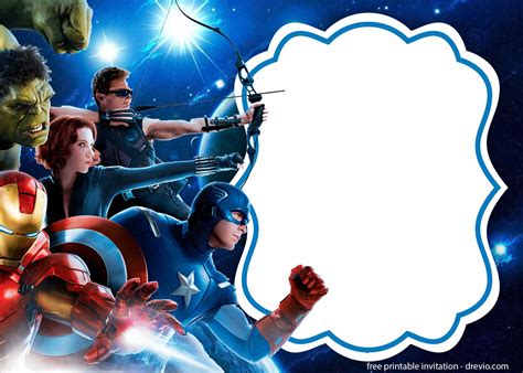 Avengers Invitation Template